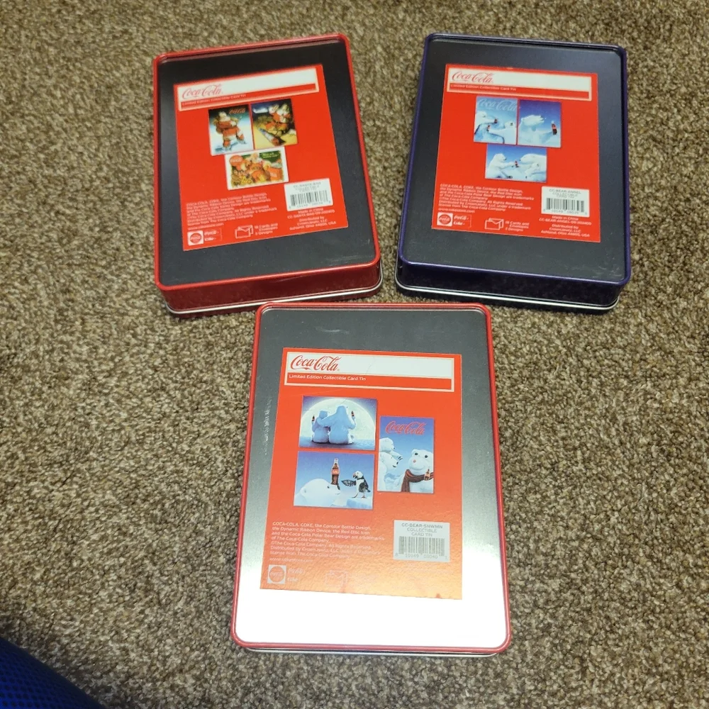 Coca-Cola Limited Edition Holiday Tins Set Of 3